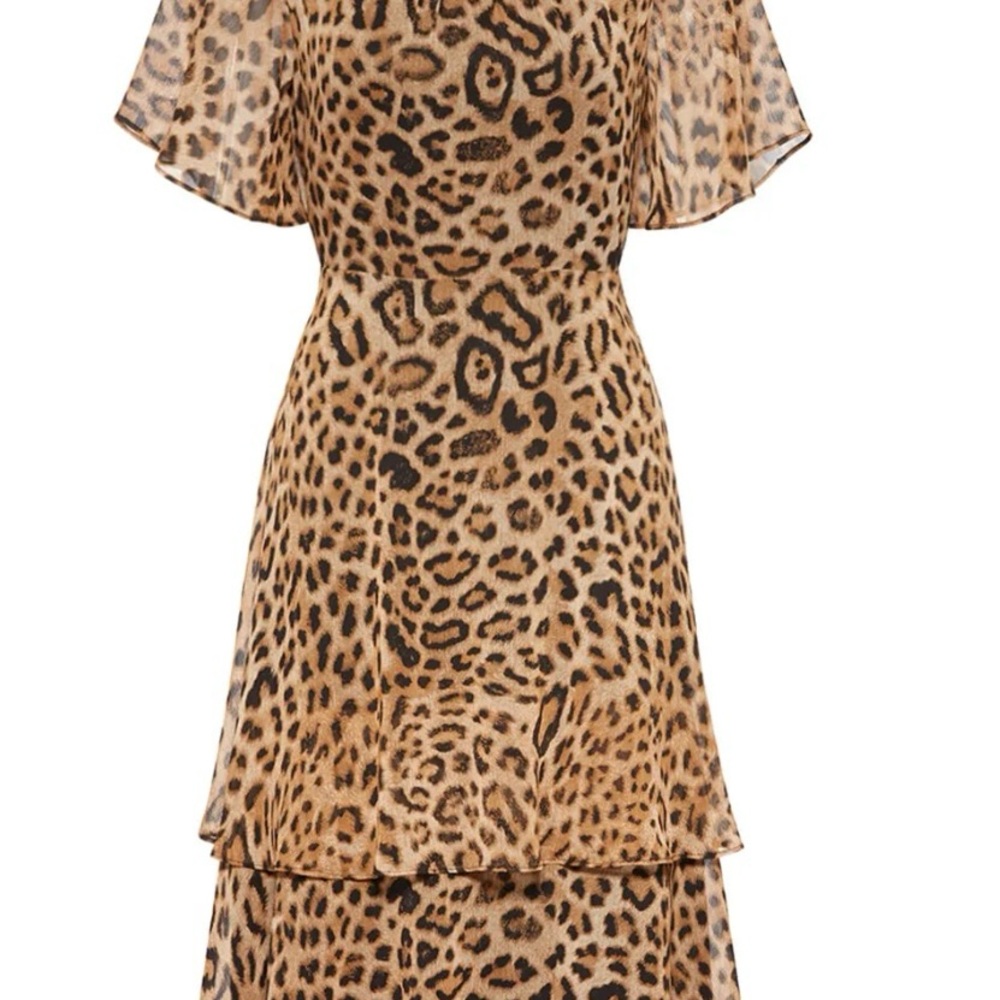 RACHEL Rachel Roy Leopard Print Midi Dress